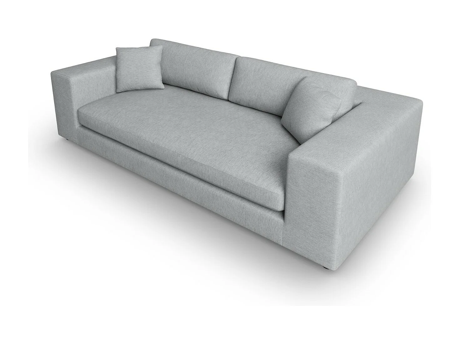 CXL by Christian Lacroix - Sofá "Tendance" 4 lugares em tecido estrutural cinza claro - 262x122x72cm