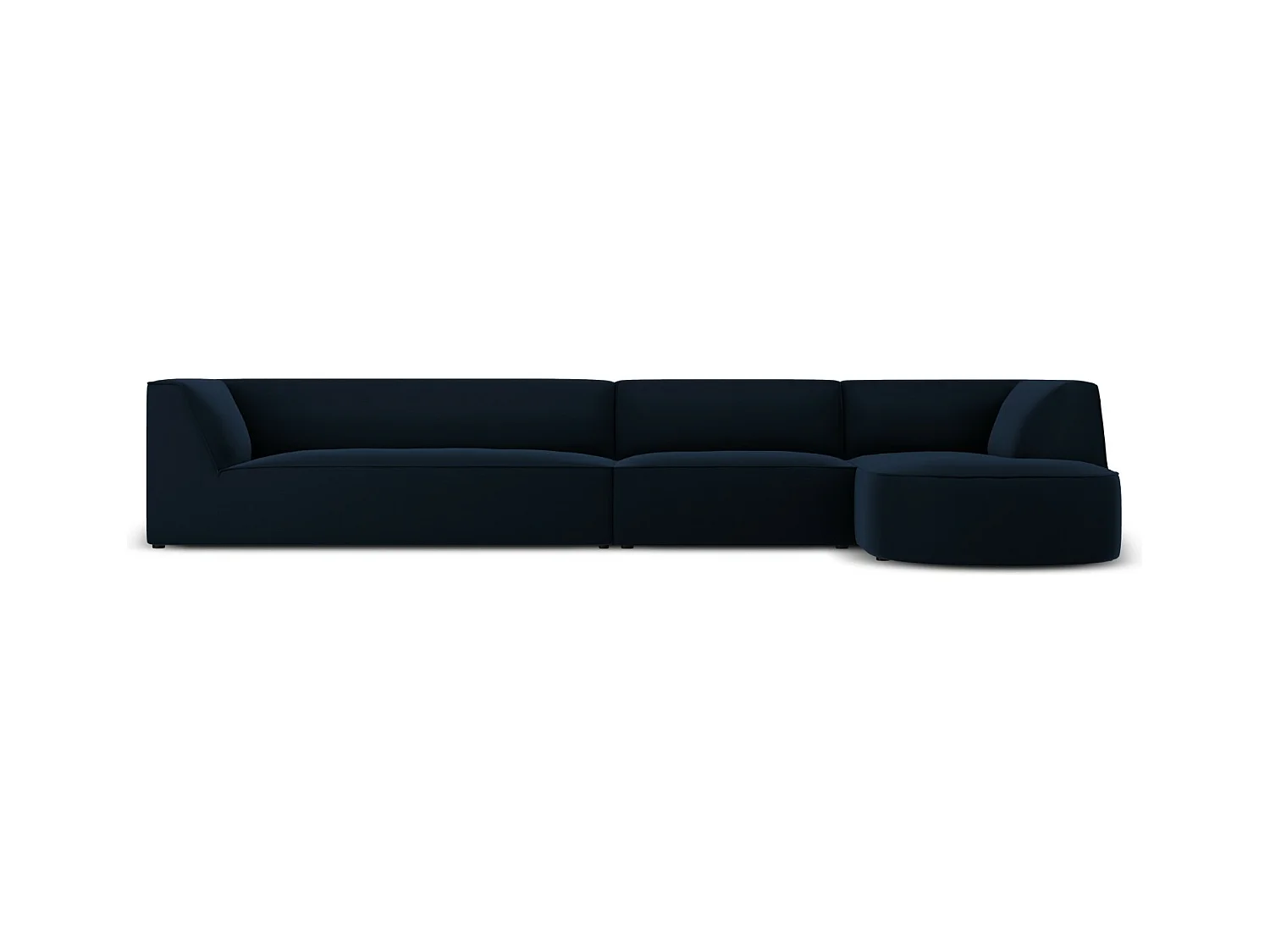 CXL by Christian Lacroix - Rechter hoekbank "Charles" 5 zitplaatsen, Flueel, Donkerblauw - 366x180x69cm