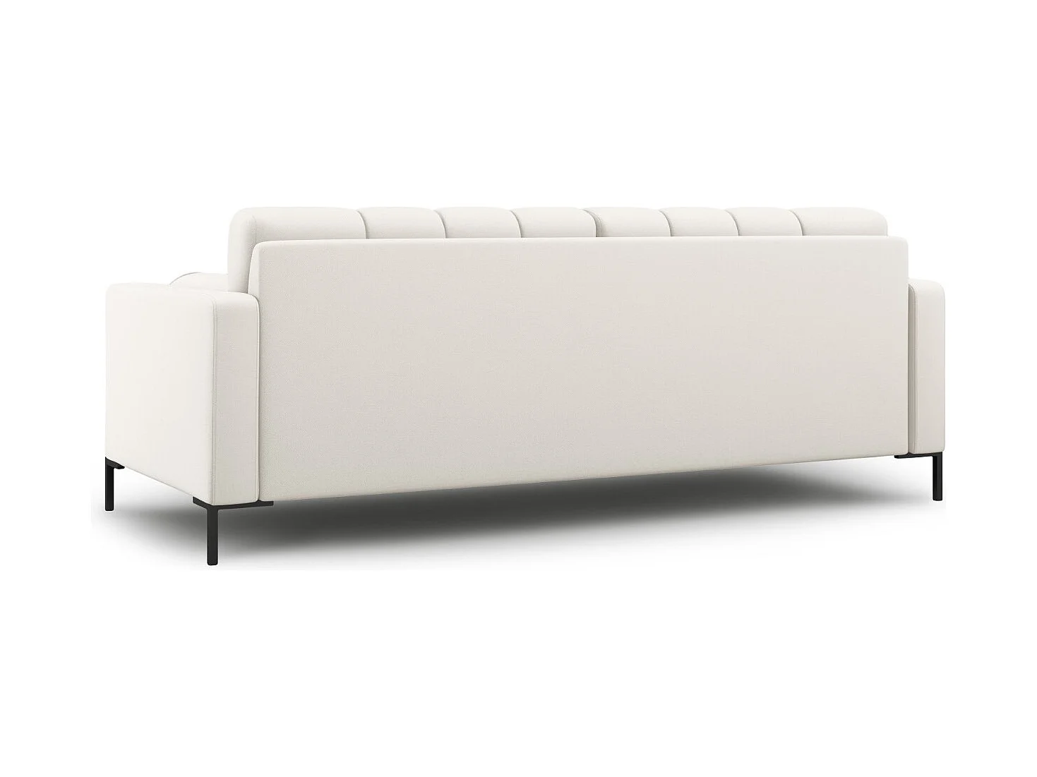 Cosmopolitan Design - 3-Sitzer Sofa "Bali" aus strukturiertem Stoff leichtes beige - 177x92x75cm