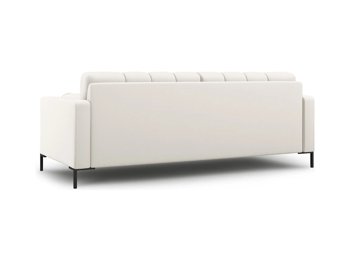 Cosmopolitan Design - Bank "Bali" 3 zitplaatsen, Structurele stof, Lichtbeige - 177x92x75cm