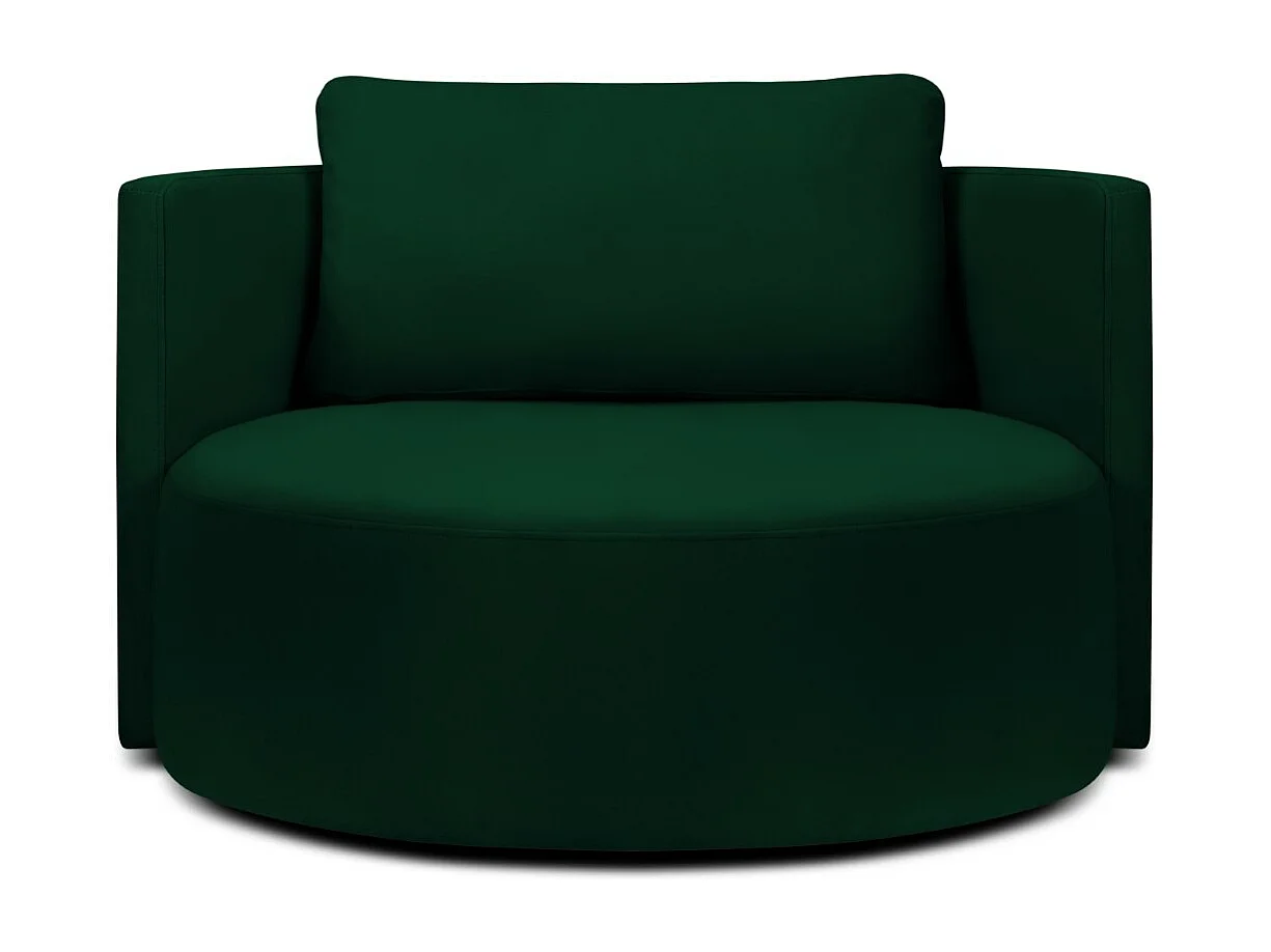 CXL by Christian Lacroix - XL-Drehsessel "Adam" Sitzer aus Samt flaschengrün - 112x112x63cm