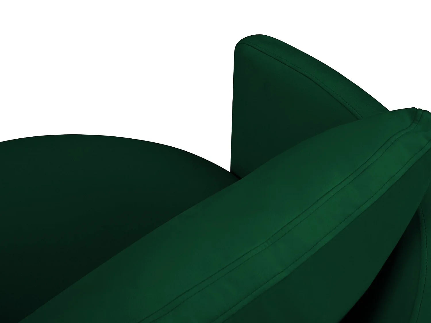 CXL by Christian Lacroix - Fauteuil xl pivotant "Adam" en velours vert bouteille - 112x112x63cm