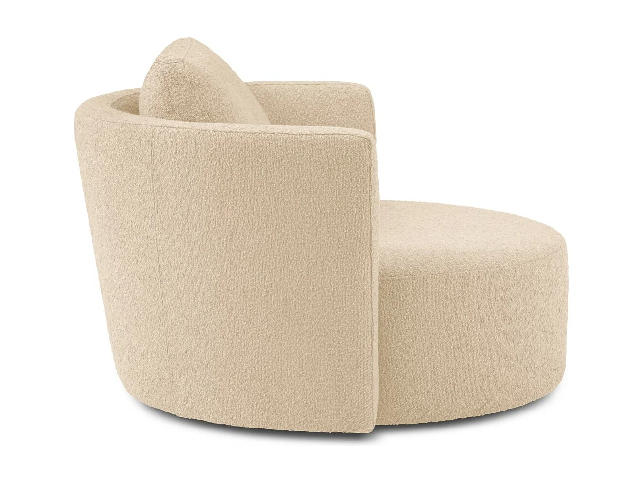 CXL by Christian Lacroix - Draaistoel "Adam" Boucle, Beige - 92x92x75cm