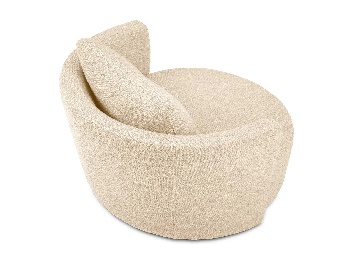 CXL by Christian Lacroix - Draaistoel "Adam" Boucle, Beige - 92x92x75cm