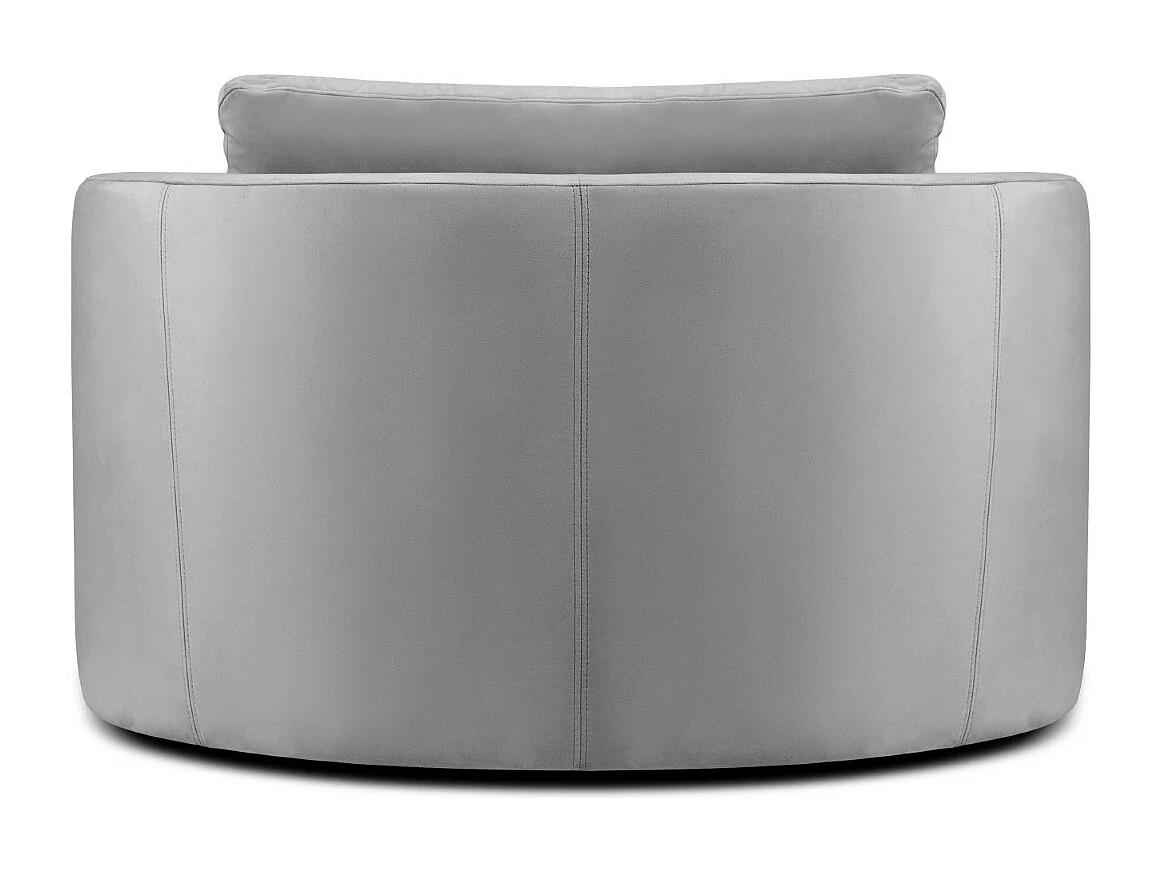 CXL by Christian Lacroix - Sillón xl giratorio "Adam" de terciopelo gris - 112x112x63cm