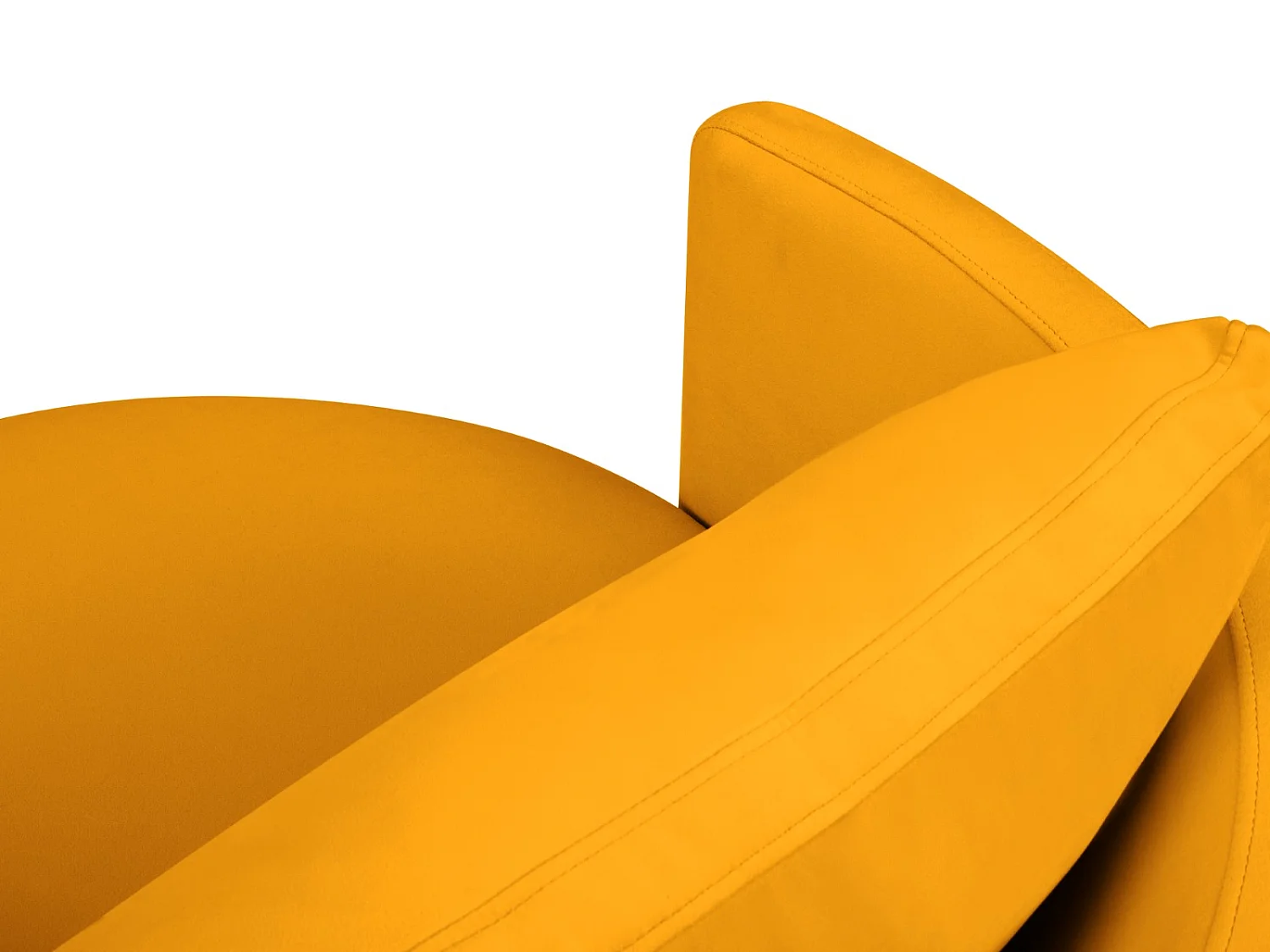 CXL by Christian Lacroix - Fauteuil xl pivotant "Adam" en velours jaune - 112x112x63cm