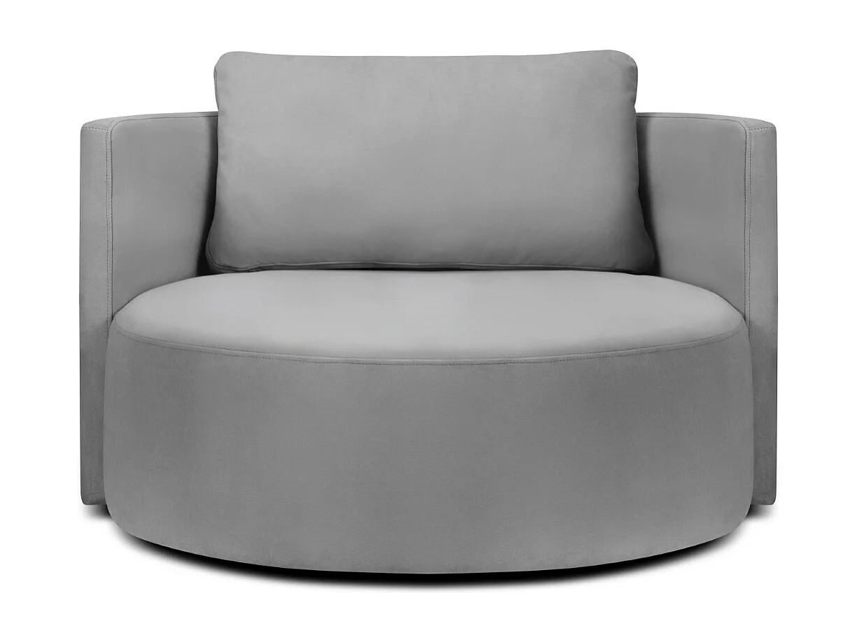 CXL by Christian Lacroix - Draaistoel "Adam" Flueel, Grijs - 92x92x75cm