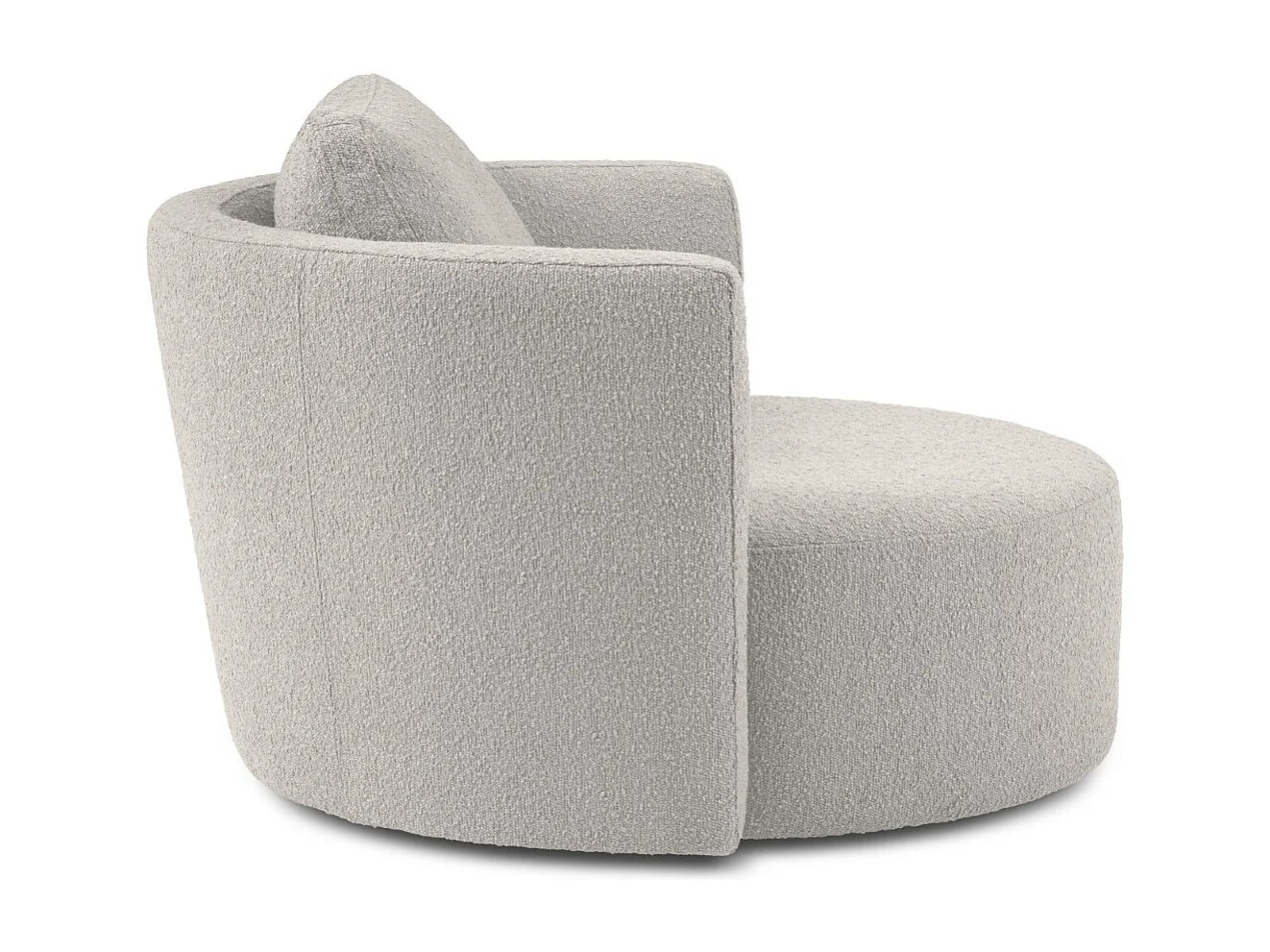 CXL by Christian Lacroix - Drehsessel "Adam" Sitzer aus Boucle hellgrau - 92x92x75cm