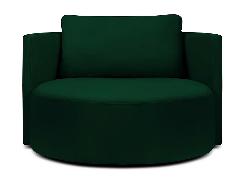 CXL by Christian Lacroix - Fotel obrotowy, "Adam" welur, zielony butelkowy - 92x92x75cm