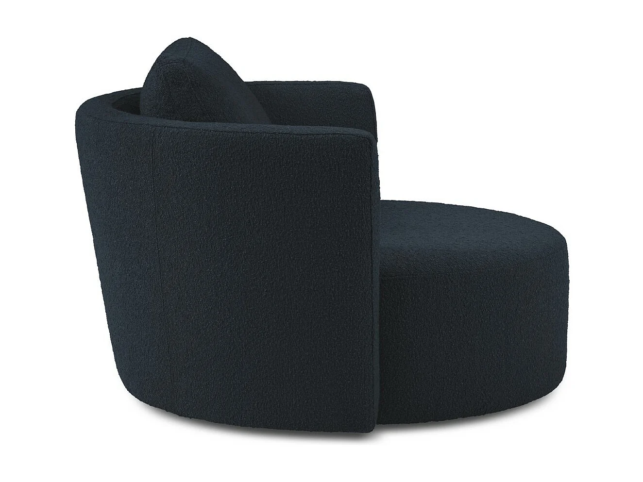 CXL by Christian Lacroix - Fotel obrotowy, "Adam" boucle, niebieski ciemny - 92x92x75cm