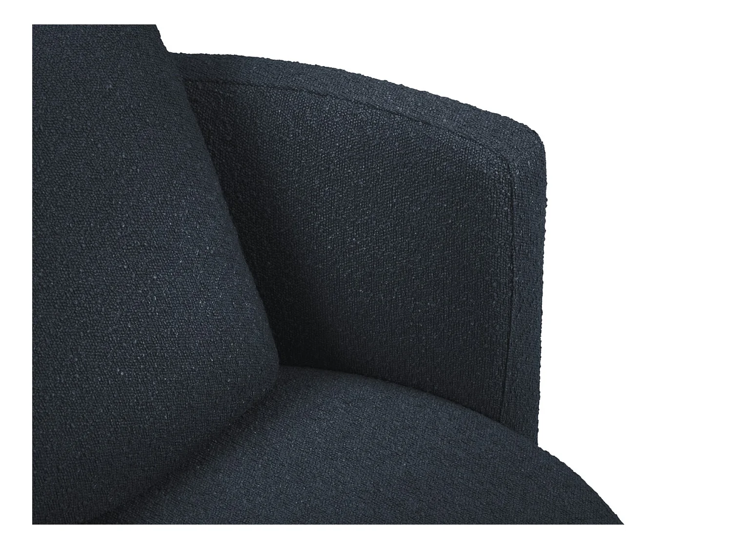 CXL by Christian Lacroix - Sillón giratorio "Adam" de tejido bouclé azul oscuro - 92x92x75cm