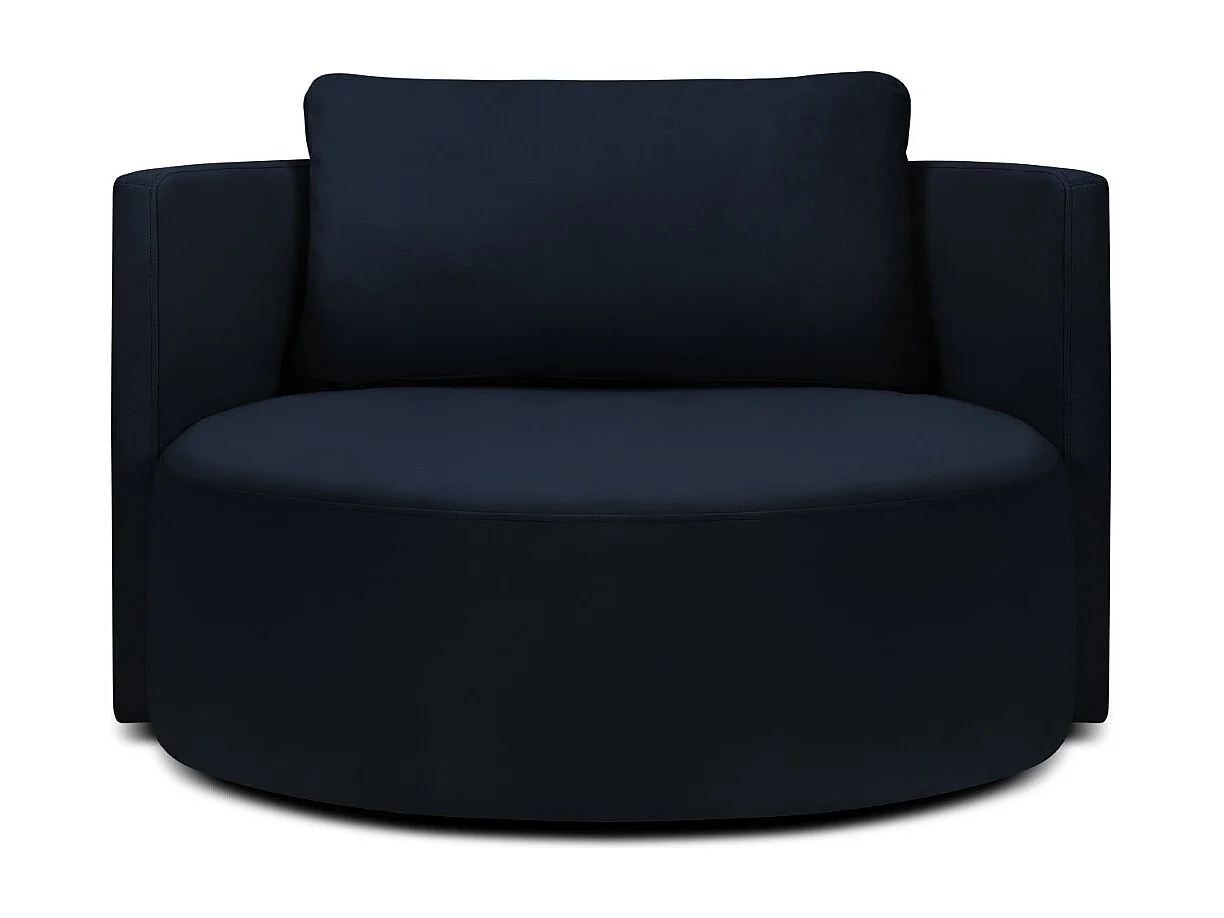 CXL by Christian Lacroix - Fauteuil pivotant "Adam" en velours bleu roi - 92x92x75cm