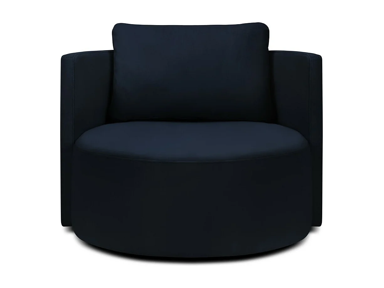 CXL by Christian Lacroix - Fauteuil pivotant "Adam" en velours bleu roi - 92x92x75cm