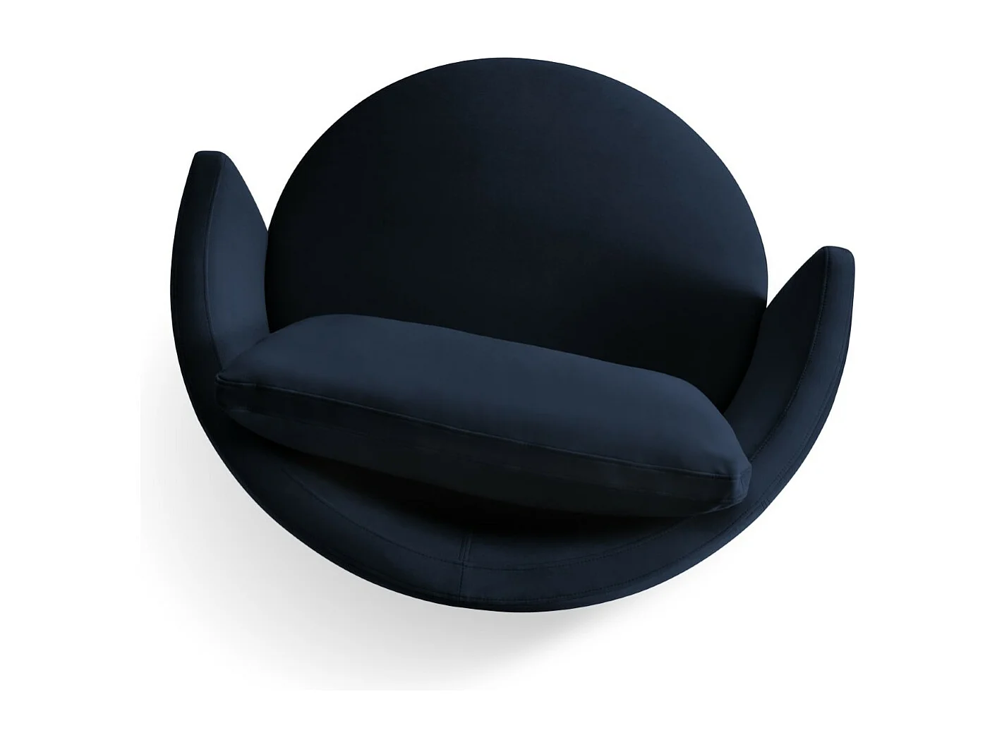 CXL by Christian Lacroix - Fauteuil pivotant "Adam" en velours bleu roi - 92x92x75cm