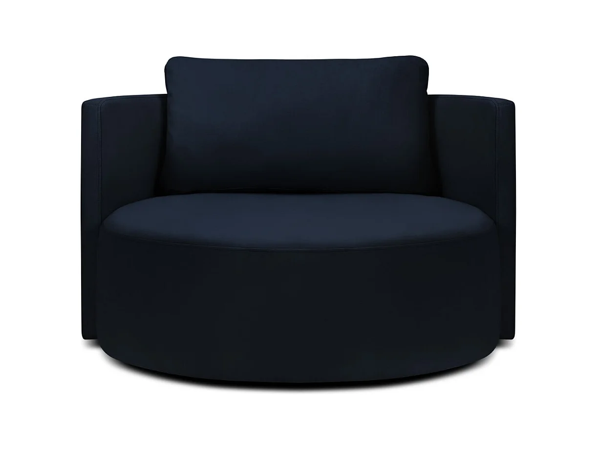 CXL by Christian Lacroix - Draaistoel "Adam" Flueel, Koningsblauw - 92x92x75cm