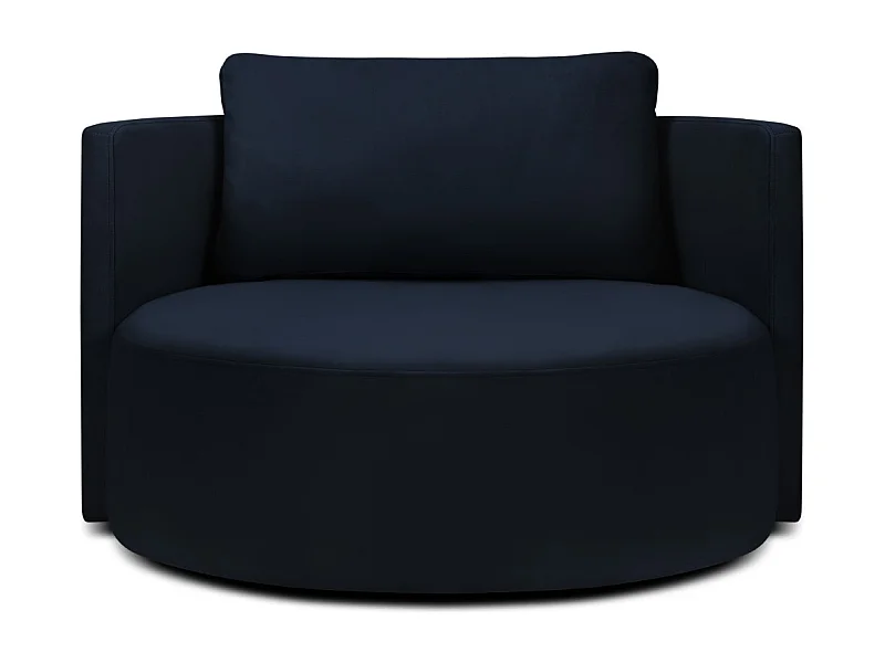 CXL by Christian Lacroix - Fauteuil pivotant "Adam" en velours bleu roi - 92x92x75cm