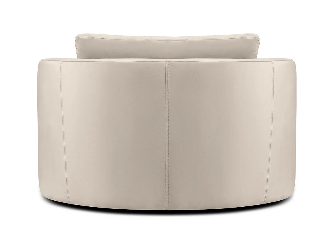 CXL by Christian Lacroix - Poltrona xl girevole "Adam" in velluto beige - 112x112x63cm