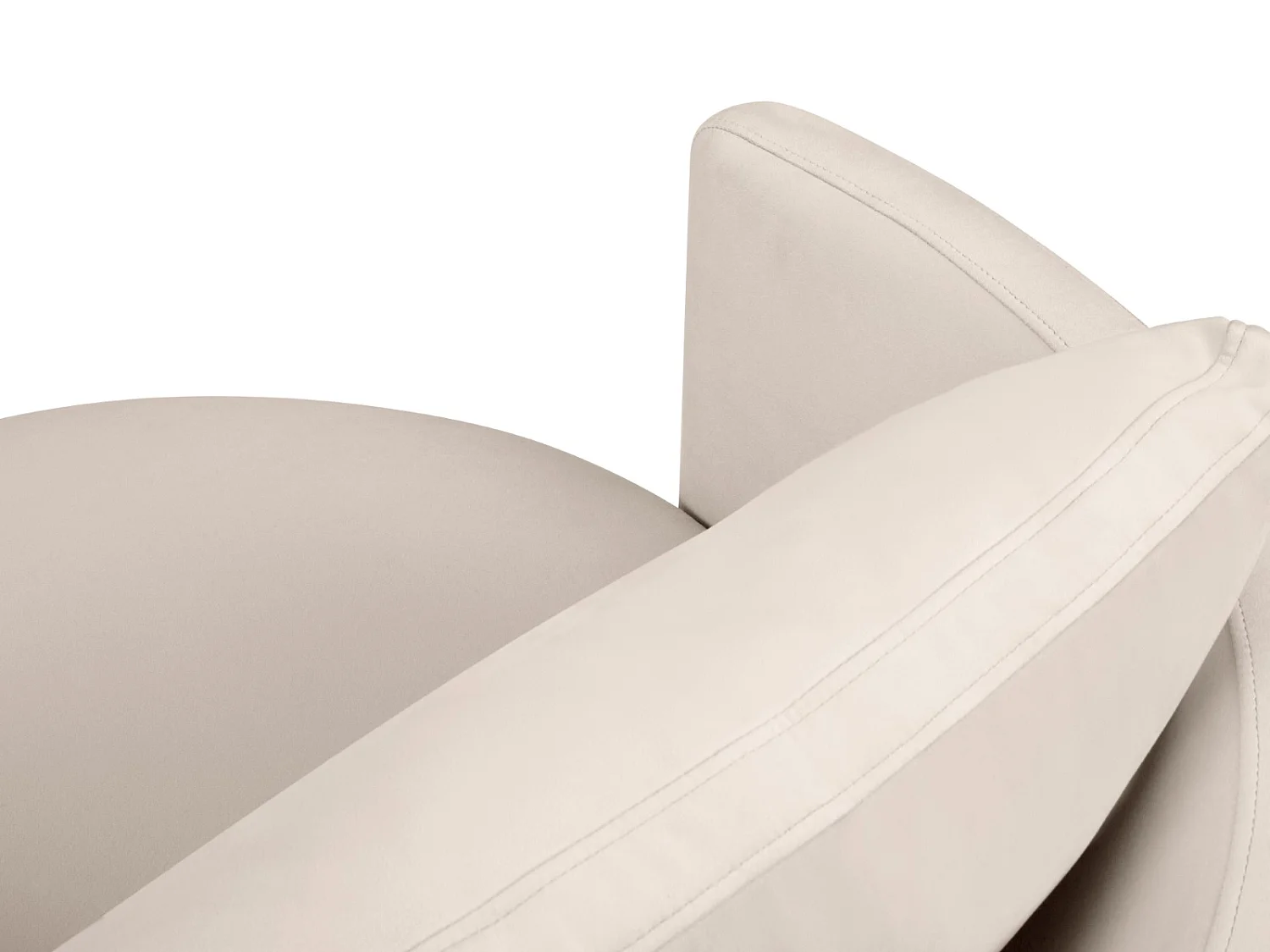 CXL by Christian Lacroix - Fauteuil xl pivotant "Adam" en velours beige - 112x112x63cm