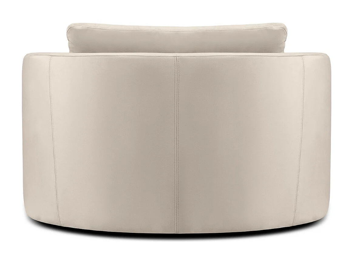 CXL by Christian Lacroix - Fauteuil pivotant "Adam" en velours beige - 92x92x75cm