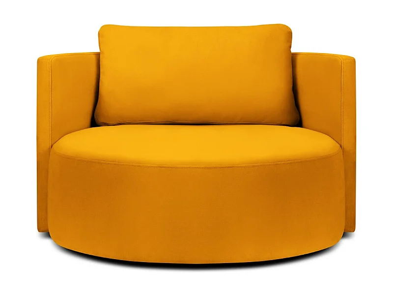 CXL by Christian Lacroix - Draaistoel "Adam" Flueel, GEEL - 92x92x75cm