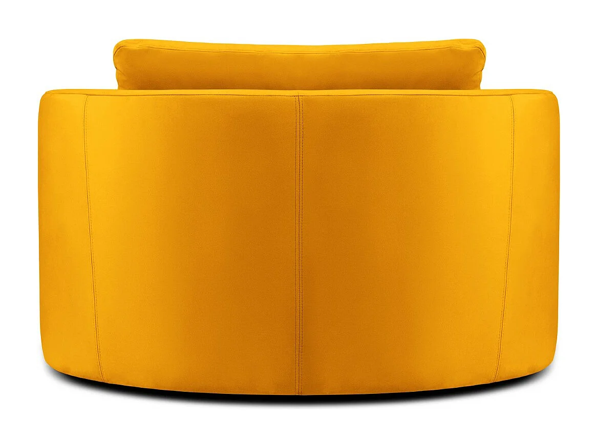 CXL by Christian Lacroix - Drehsessel "Adam" Sitzer aus Samt gelb - 92x92x75cm