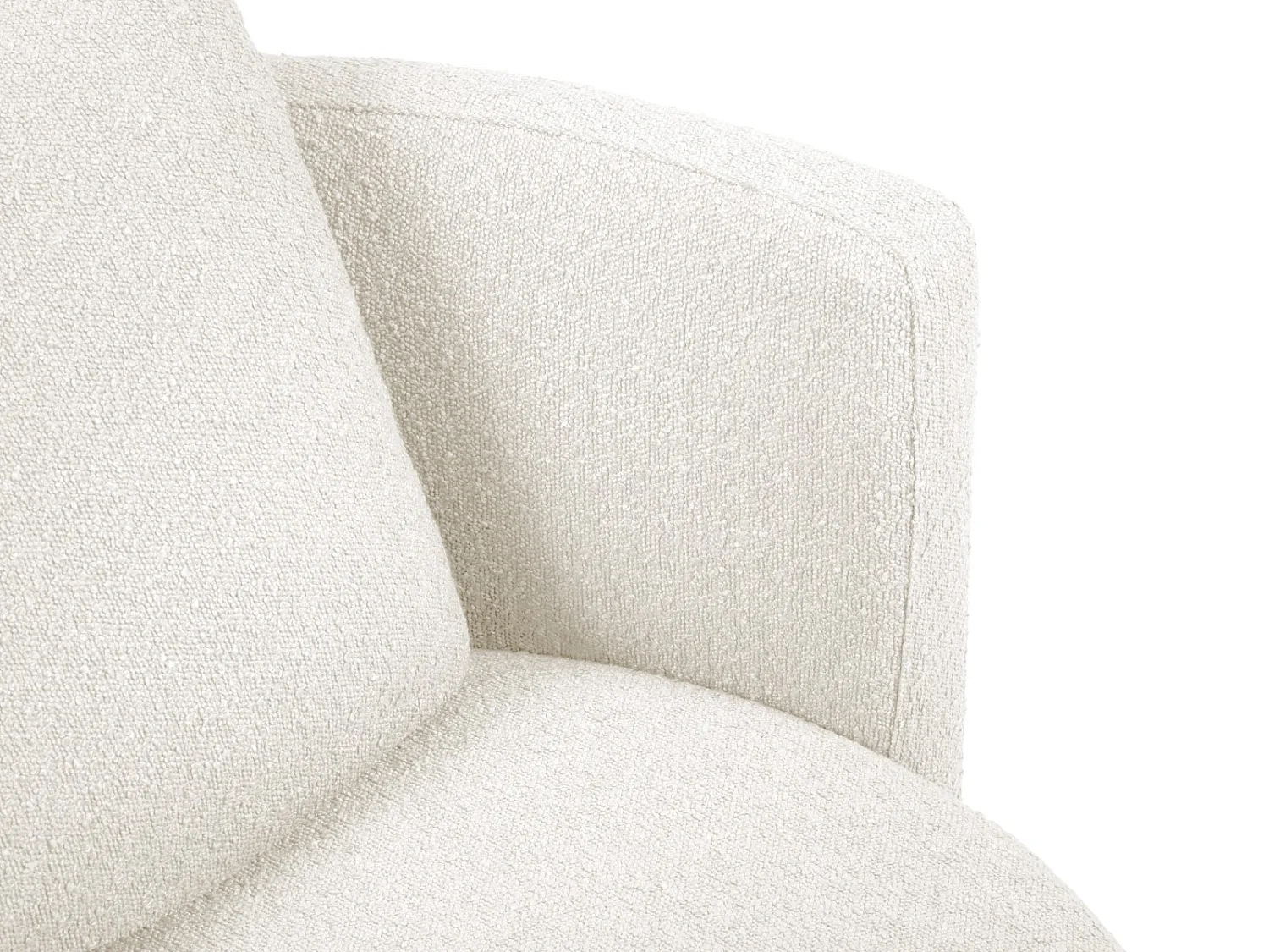 CXL by Christian Lacroix - Sillón xl giratorio "Adam" de tejido bouclé blanco - 112x112x63cm