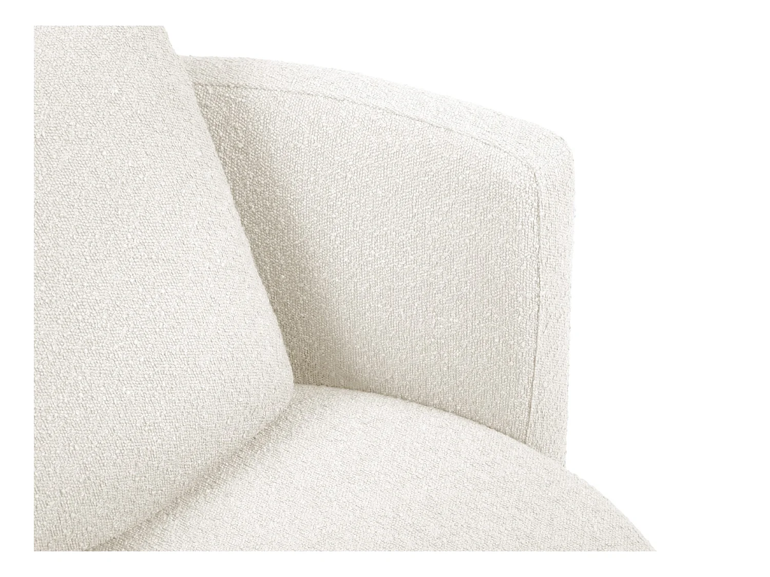 CXL by Christian Lacroix - Fauteuil xl pivotant "Adam" en bouclé blanc - 112x112x63cm