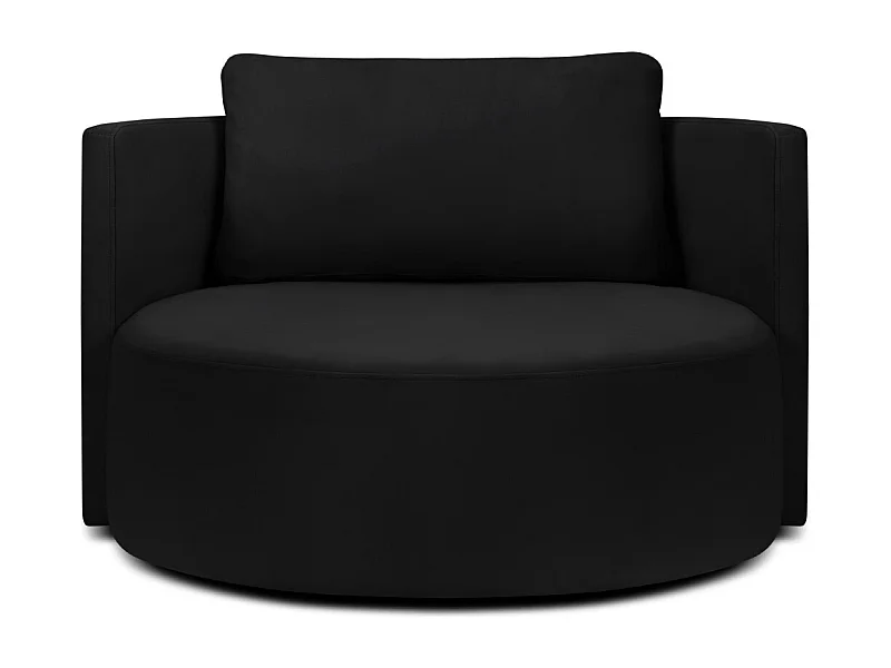 CXL by Christian Lacroix - Fauteuil pivotant "Adam" en velours noir - 92x92x75cm