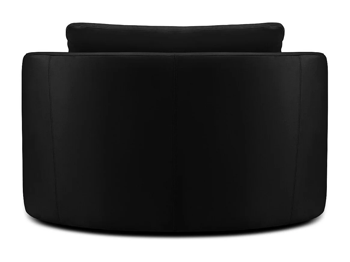 CXL by Christian Lacroix - Fauteuil xl pivotant "Adam" en velours noir - 112x112x63cm