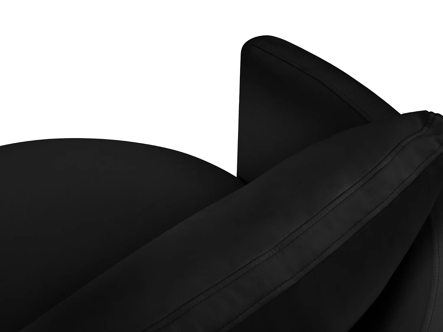 CXL by Christian Lacroix - Fauteuil xl pivotant "Adam" en velours noir - 112x112x63cm