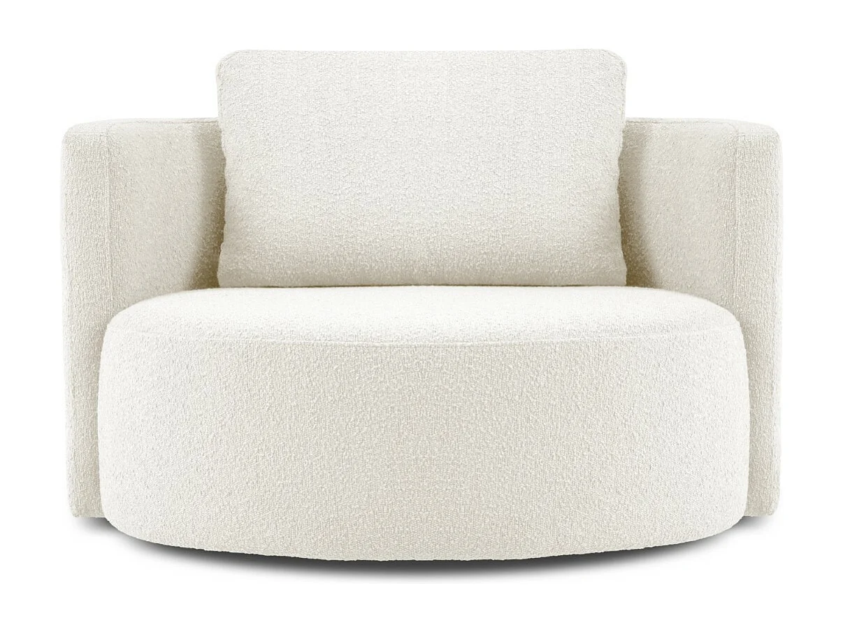 CXL by Christian Lacroix - Drehsessel "Adam" Sitzer aus Boucle weiß - 92x92x75cm