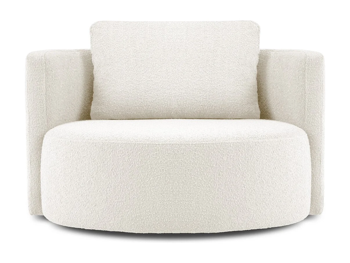 CXL by Christian Lacroix - Drehsessel "Adam" Sitzer aus Boucle weiß - 92x92x75cm