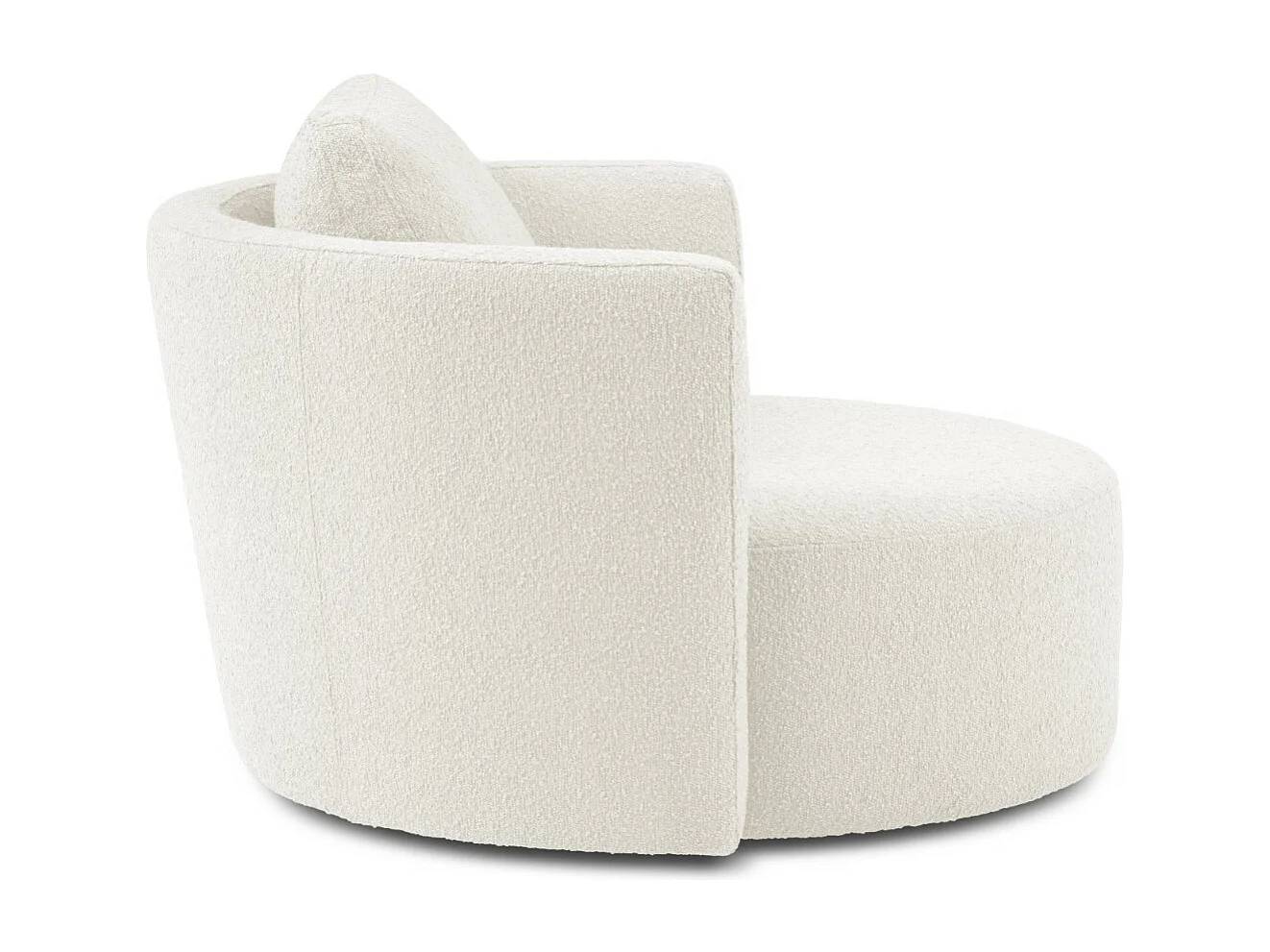 CXL by Christian Lacroix - Drehsessel "Adam" Sitzer aus Boucle weiß - 92x92x75cm