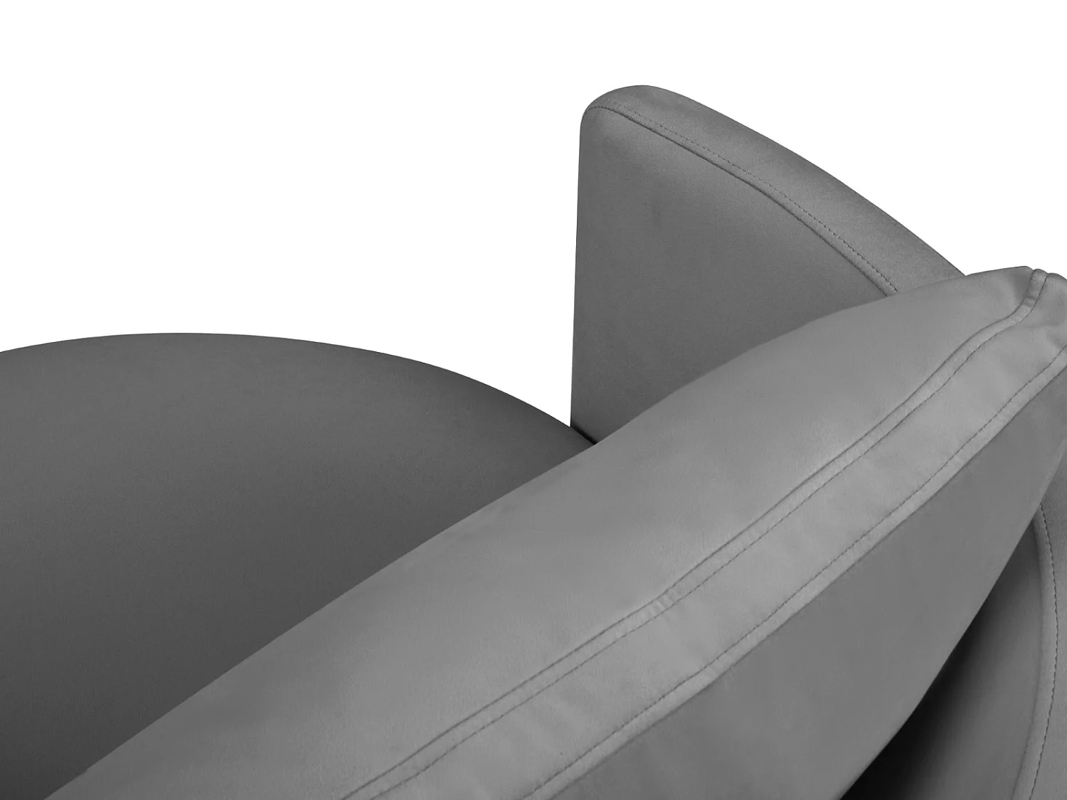 CXL by Christian Lacroix - Xl draaifauteuil "Adam" Flueel, Donkergrijs - 112x112x63cm