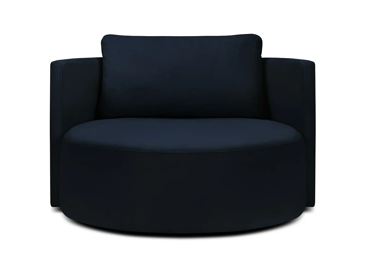 CXL by Christian Lacroix - Xl draaifauteuil "Adam" Flueel, Koningsblauw - 112x112x63cm