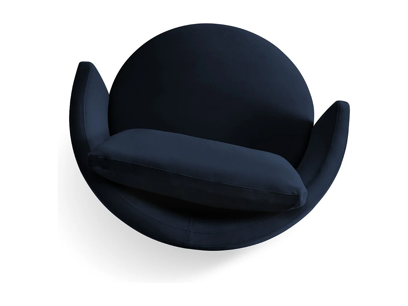 CXL by Christian Lacroix - Sillón xl giratorio "Adam" de terciopelo azul regio - 112x112x63cm