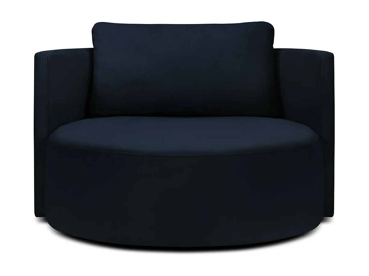 CXL by Christian Lacroix - Fauteuil xl pivotant "Adam" en velours bleu roi - 112x112x63cm