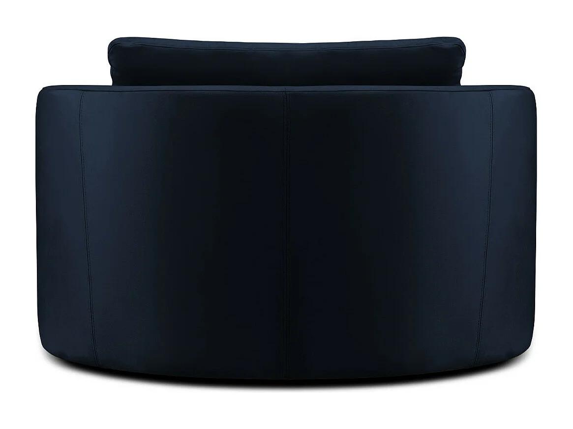 CXL by Christian Lacroix - Fauteuil xl pivotant "Adam" en velours bleu roi - 112x112x63cm