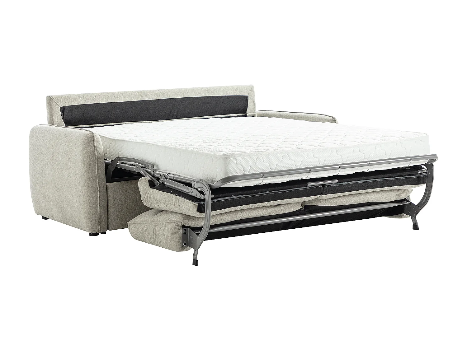 Divano 3 posti convertibile express in tessuto grigio ORELIS