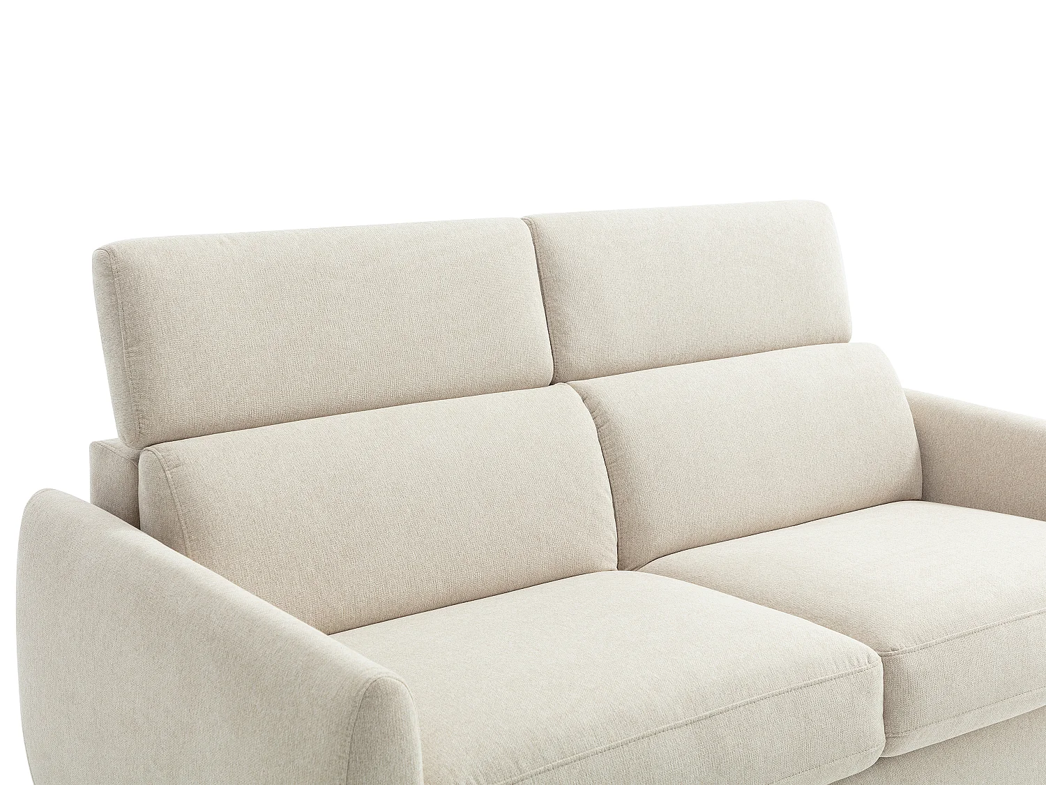 Canapé 3 places convertible express en tissu beige SOVALI