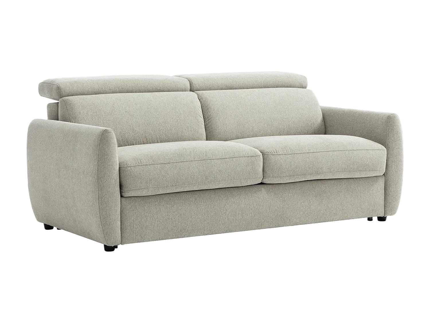 3-seters uttrekkbar sofa i lysegrått stoff SOVALI