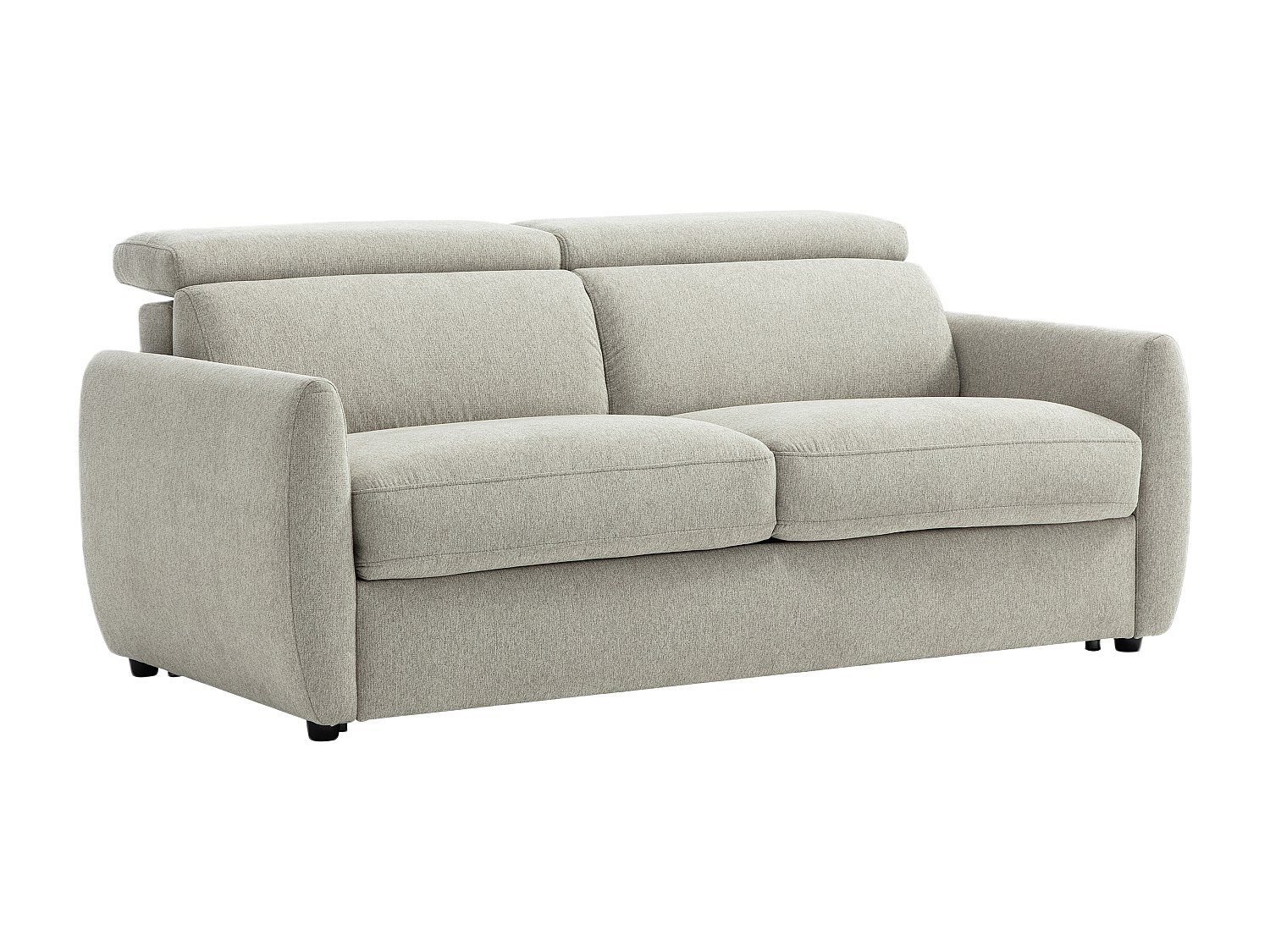 3-Sitzer-Schlafsofa mit Schlaffunktion aus hellgrauem Stoff SOVALI günstig online kaufen