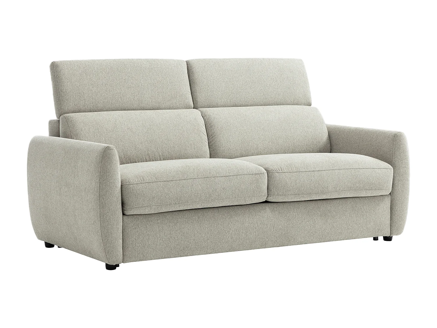 Canapé 3 places convertible express en tissu gris clair SOVALI