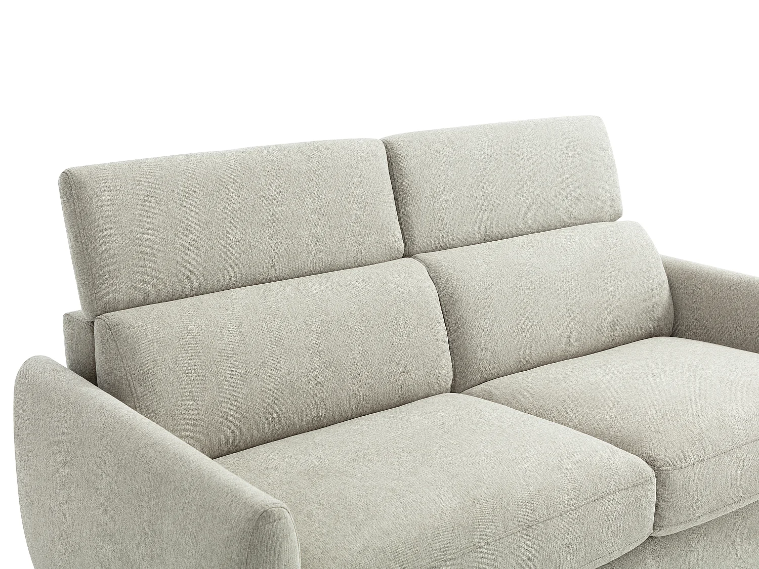 Canapé 3 places convertible express en tissu gris clair SOVALI