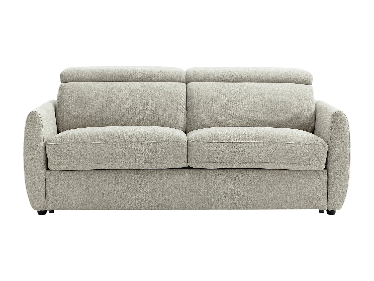 Canapé 3 places convertible express en tissu gris clair SOVALI