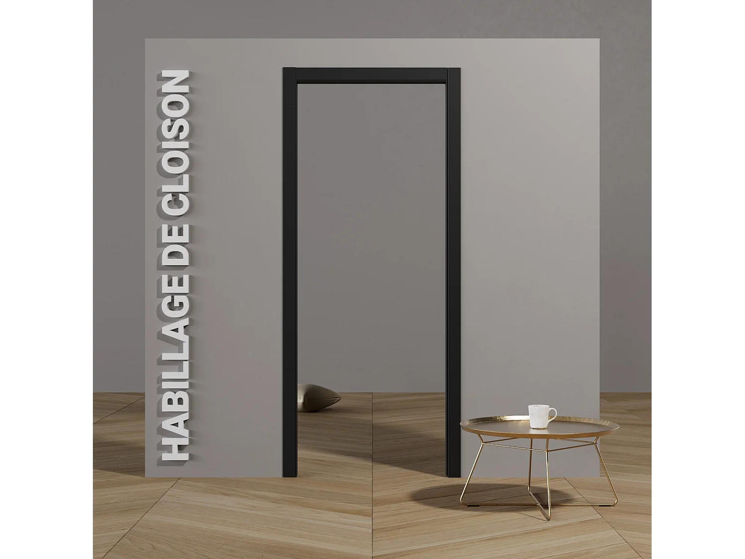 Habillage de Cloison 1 m - Noir