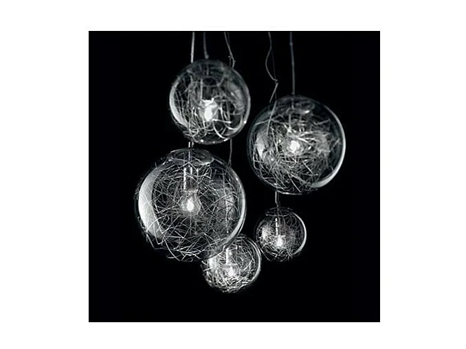 Ideal Lux Mapa Max - 1 licht Large Globe Deckenanhänger Chrom, E27