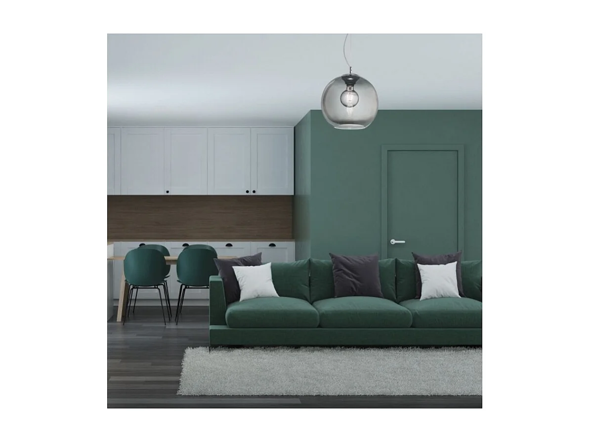 Ideal Lux NEMO - Deckenleuchte für Innenkuppeln 1 Hellgrau, E27