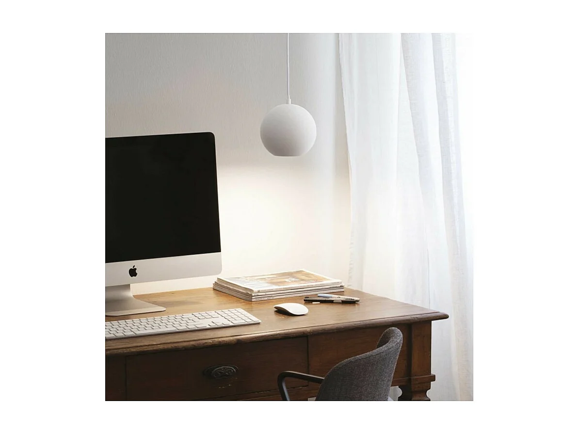 Ideal Lux MR Suspension d'intérieur Globe à 1 lumière, blanc, GU10