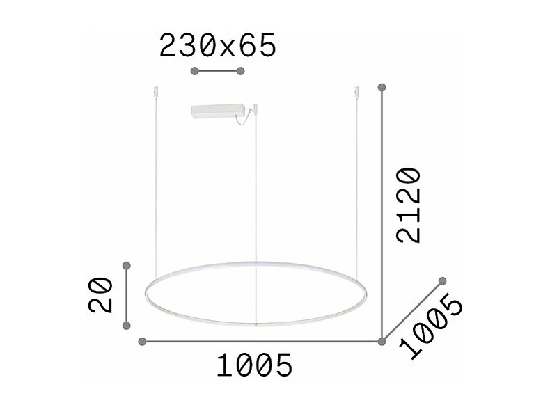 HULAHOOP SP D100, vering, ideal lux